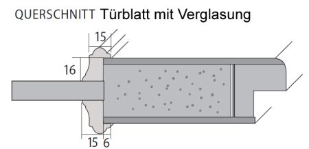 Preview: Stiltür Sylt 2 KS LA SP6 mit Zarge Rundkante